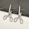 Alloy Scissor Stud Earrings for Unisex EJEW-V006-07-1