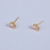 Simple and Delicate Teardrop Brass Stud Earrings SC1942-4