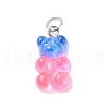 Gradient Color Transparent Resin Pendants PALLOY-JF01888-2