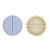 2 Compartments Round Tray Silicone Molds DIY-Z005-22-1