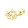 Brass Micro Pave Cubic Zirconia Pendants KK-D357-16E-G-2