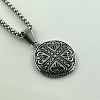 Punk Style Stainless Steel Heart Cross Pendant Necklaces Vintage Trendy Men Stainless Steel Jewelry TC5378-4