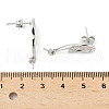 Brass Stud Earring Findings KK-M326-19P-3