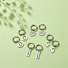 304 Stainless Steel Dangle Hoop Earrings for Women EJEW-JE05037-2