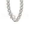 Stainless Steel Oval Link Chain Bracelets & Necklaces Sets for Unisex XX1878-1-3