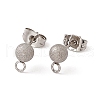Non-Tarnish 304 Stainless Steel Stud Earring Findings STAS-E179-05C-P-1