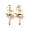Rack Plating Alloy Enamel Pendants ENAM-M051-02G-C-2