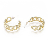 Brass Stud Earrings X-EJEW-F244-03G-2