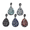 Polymer Clay Rhinestone Pendants RB-S056-11A-B-1