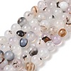 Natural Dendritic Agate Beads Strands G-A248-A07-04-2