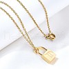 304 Stainless Steel Rolo Chain Pendant Necklaces NJEW-S444-01G-21-1
