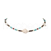 Synthetic Turquoise Beaded Necklaces and Earrings Set for Women SJEW-JS01317-6