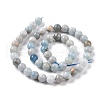Natural Aquamarine Beads Strands G-F641-02-8mm-01A-2