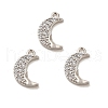 Rack Plating Brass Micro Pave Clear Cubic Zirconia Pendants KK-E081-12P-2