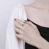 Letter B & Word LOVE 925 Sterling Silver Finger Rings FS-WG350DC-01-3