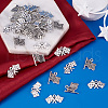 120Pcs 2 Styles Tibetan Style Zinc Alloy Flag Pendants FIND-PJ0001-06-6