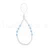 Natural & Dyed Malaysia Jade Mobile Straps HJEW-JM03414-01-2