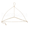 Brass Star Tassel Curb Chain Toe Ring Anklets for Women AJEW-AN00663-2