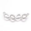 Brass Micro Pave Cubic Zirconia Links ZIRC-E124-14P-2