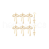 BENECREAT 8Pcs Brass Micro Pave CLear Cubic Zirconia Pendant
s FIND-BC0013-56-7