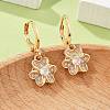 Brass Micro Pave Clear Cubic Zirconia Hoop Earrings for Women EJEW-G428-24G-01-1