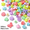 50Pcs 10 Styles Opaque Plastic Beads KY-YW0001-68-2
