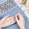 DELORIGIN 40Pcs Alloy Split Key Rings DIY-DR0001-13-3