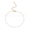 304 Stainless Steel & ABS Imitation Pearl Chain Anklets for Women AJEW-AN00689-2