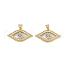 Brass Micro Pave Cubic Zirconia Pendants KK-H072-09G-1