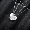 2Pcs 2 Styles Heart Puzzle 201 Stainless Steel Pendant Cable Chain Couple Necklaces FS-WG816E6-05-1