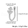 925 Sterling Silver Pave Clear Cubic Zirconia Nose Rings IM7825-16-1