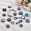 DICOSMETIC 18Pcs 18 Styles Food Grade Eco-Friendly Silicone Focal Beads SIL-DC0001-75-4