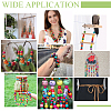 Fingerinspire 4 Colors Wood Large Hole Beads WOOD-FG0001-52-6