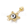 Glass Seed Beaded Eye Pendants PALLOY-MZ00634-4