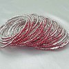 Brass Rhinestone Tennis Bracelets WG6EB7A-16-1