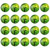 Half Round/Dome Tree Pattern Glass Flatback Cabochons for DIY Projects GGLA-YW0001-14G-1