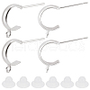 Beebeecraft 20Pcs Brass Ear Stud Findings KK-BBC0016-20-1