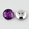 2-Hole Taiwan Acrylic Rhinestone Flat Round Buttons BUTT-F015-10mm-05-2