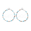Summer Beach Natural Shell & Glass & Synthetic Turquoise Beaded Necklaces for Women NJEW-JN05247-2