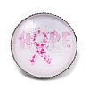 Breast Cancer Awareness Ribbon Glass Brooches JEWB-L019-01D-1