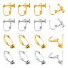 SUPERFINDINGS 48Pcs 4 Style Brass Converters & Screw On Clip-on Earring Findings KK-FH0004-53-1