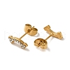 304 Stainless Steel Crystal Rhinestone Stud Earrings for Women EJEW-C094-01J-G-2