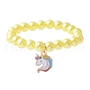 ABS Plastic Imitation Pearl Beads Stretch Bracelets BJEW-JB11585-01-2