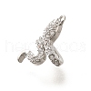 Brass Micro Pave Cubic Zirconia Charms KK-C085-17P-2