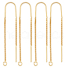 Beebeecraft 4 Pairs Alloy Stud Earring Findings FIND-BBC0003-32G-1