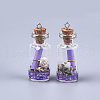 Glass Wishing Bottle Pendant Decorations GLAA-S181-02A-2