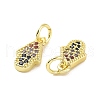 Brass Micro Pave Cubic Zirconia Charms KK-E068-VF089-3