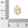 Brass Micro Pave Clear Cubic Zirconia Charms KK-B130-02G-01-3