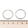Tarnish Resistant 304 Stainless Steel Huggie Hoop Earrings EJEW-G272-02-20mm-P-4