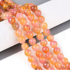 Dyed Natural White Jade Beads Strands G-T139-8mm-60-11-1